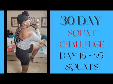 Squats | 30 Day Squat Challenge Day 16 | 95 Squat Twist With Dumbbell # ...