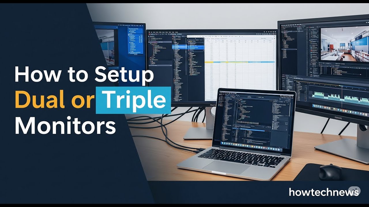 Connect 2 or 3 Monitors to One Laptop | Easy Setup Tutorial # ...