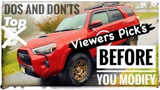 Before you Modify your 5th Gen Toyota 4Runner • Top Dos and Don’ts  Viewers Suggested (Gift Ideas)