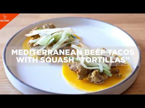 Mediterranean Beef Tacos With Squash “Tortillas”