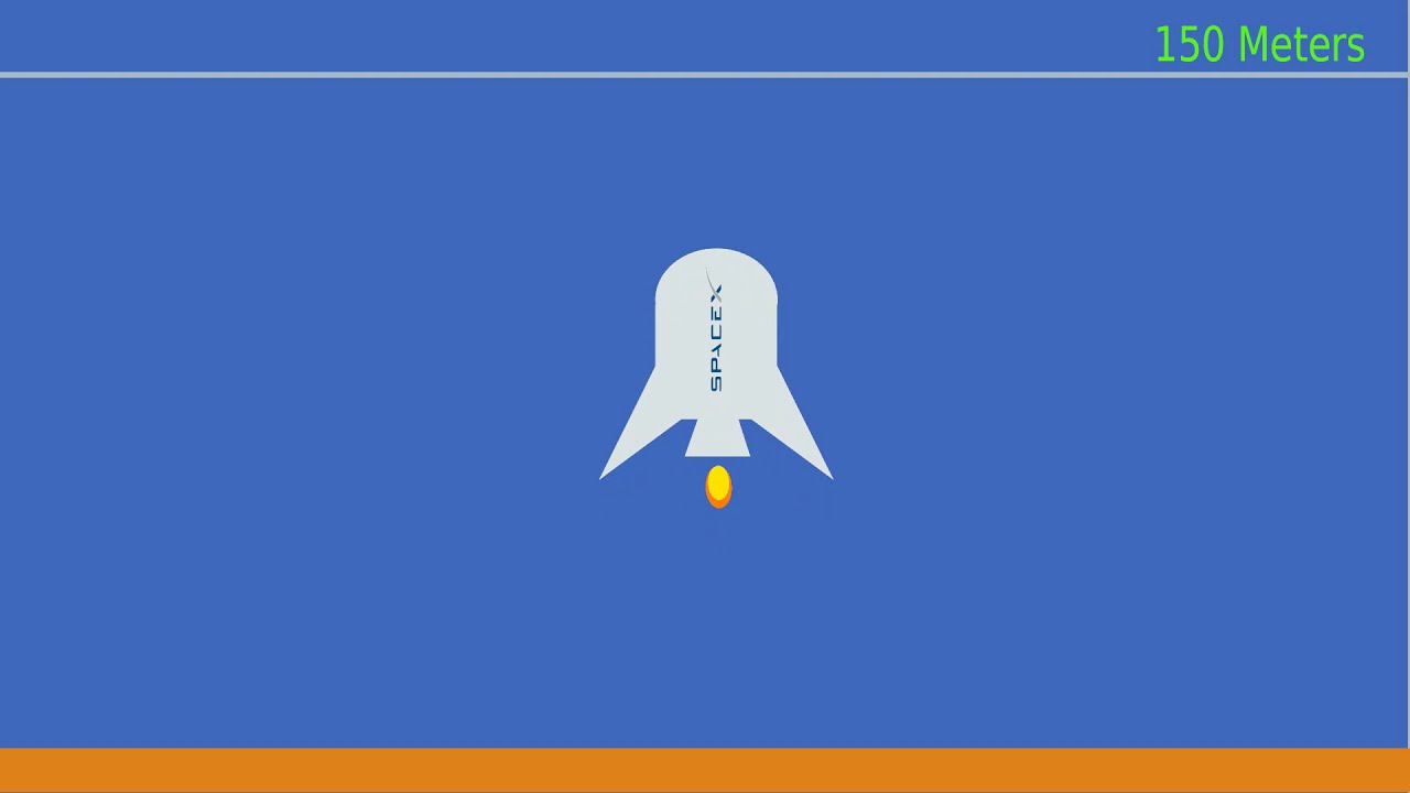 SpaceX StarHopper Hop Test Animation