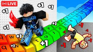 +1 speed keyboard live stream #roblox #keyboardspeed