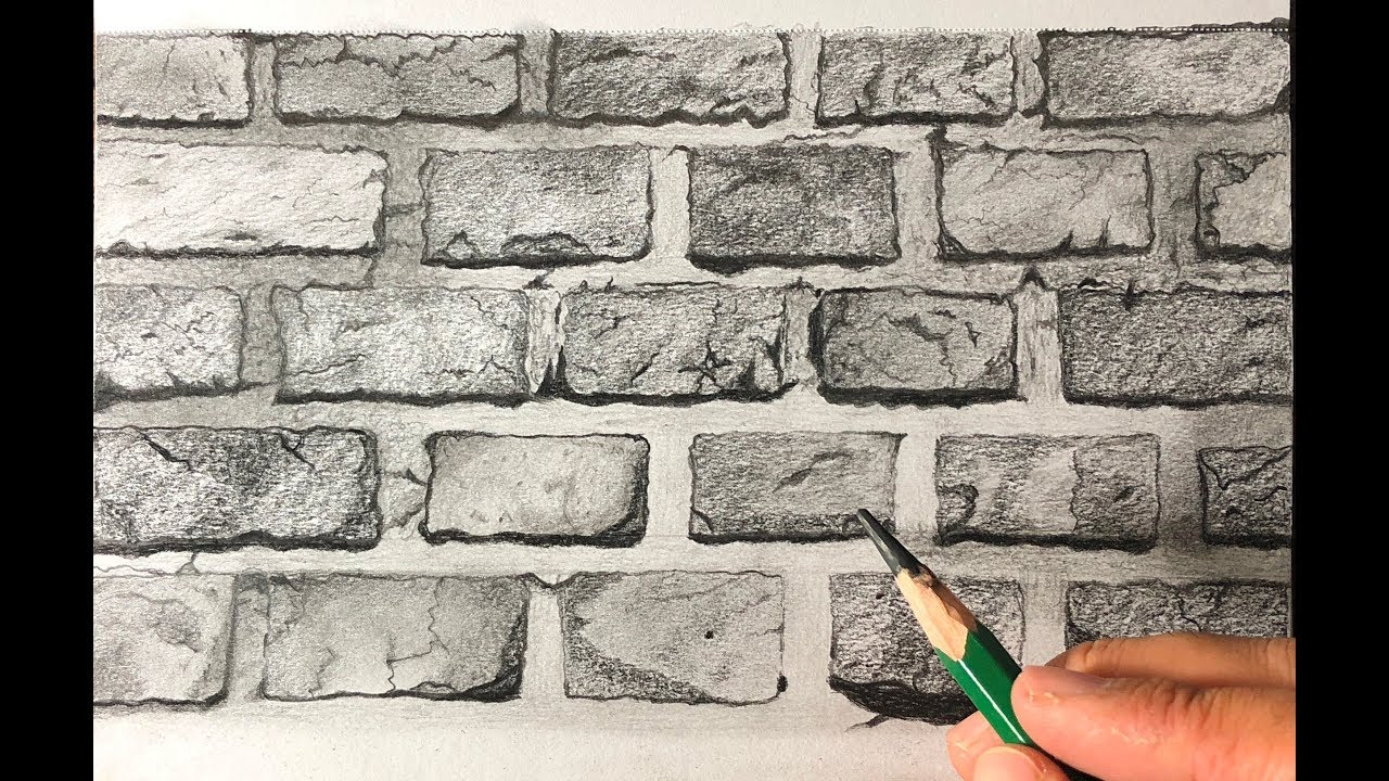 Brick wall sketch pattern Royalty Free Vector Image