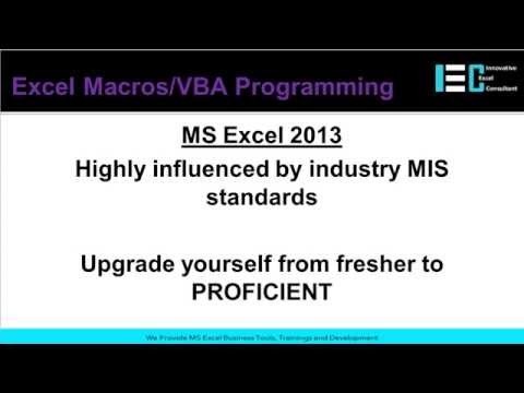 Excel Macro/VBA Programming