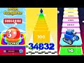 (2048 to RED BALL 2048T) Ball Run 2048 vs Jelly Run 2048 (8T) vs Number Rush | Satisfying Gameplay!