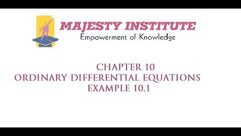 class 12 maths CHAPTER 10- ORDINARY DIFFERENTIAL EQUATIONS EXAMPLE 10.1 TN New Syllabus