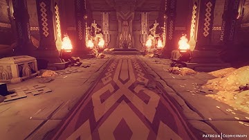 Dwarven throne room - Animated battlemap for ttrpg