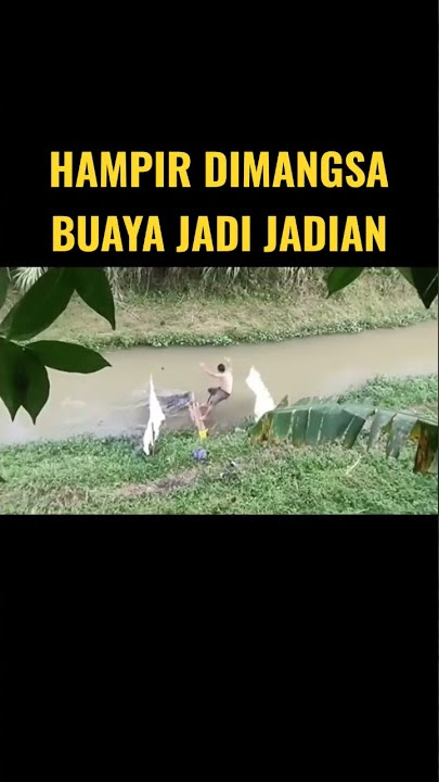 Kaget Lihat Buaya, Pria Ini Malah Lompat Ke Sungai 🤔