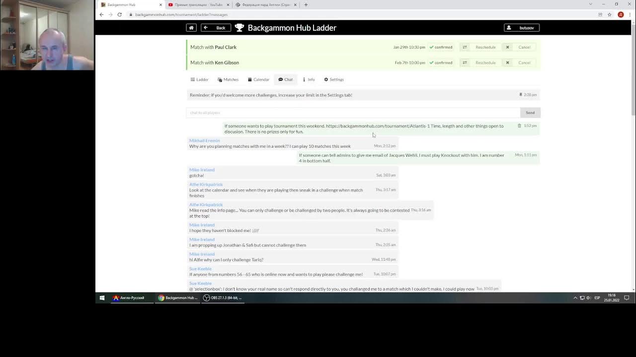 Backgammon Hub Ladder Bernhard Mayr Mikhail Eremin for 1 position YouTube