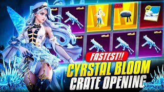 CRYSTAL BLOOM SET | UMP GLACIER 🥶| BGMI | CRATE OPENING| SUPPORT US| Ump glacier skin crate opening