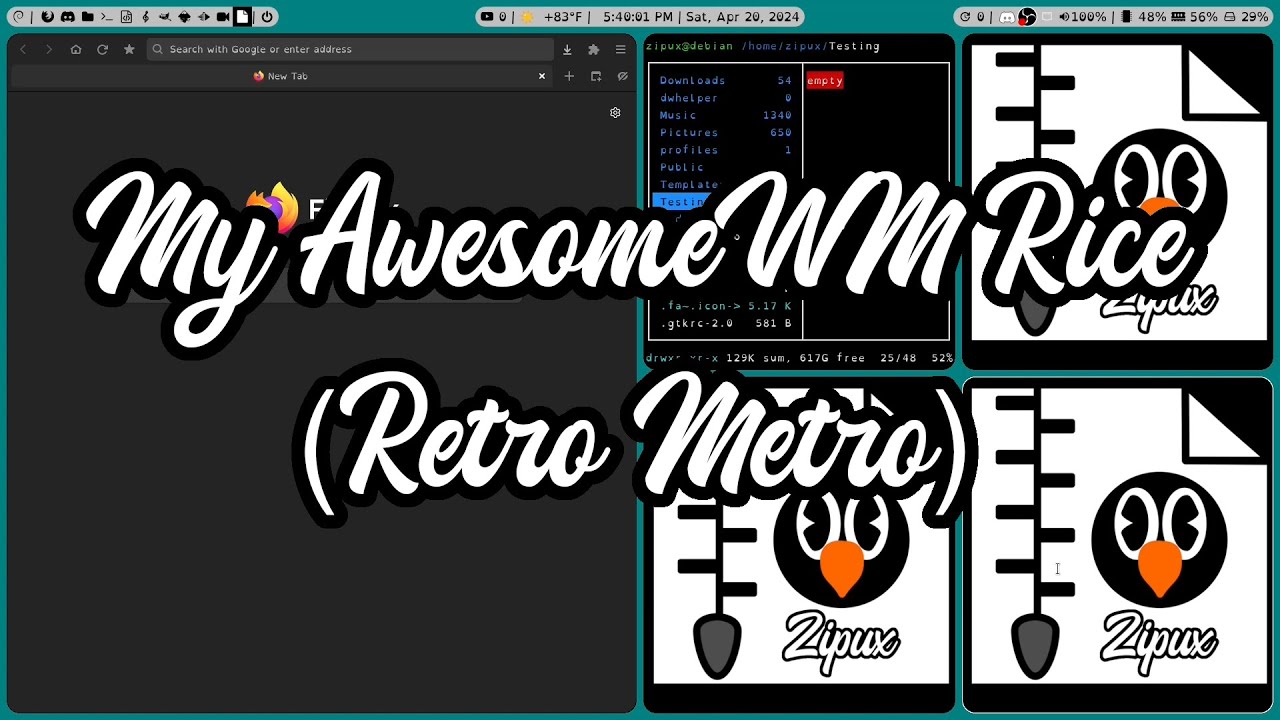 My AwesomeWM Rice (Retro Metro) - YouTube