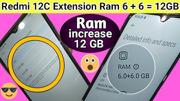 Redmi 12c Memory extension //how to increase ram in redmi 12c