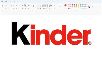 How to draw the Kinder Chocolate logo using MS Paint | How to draw on your computer
