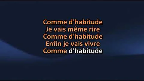 comme d'habitude karaoke tle