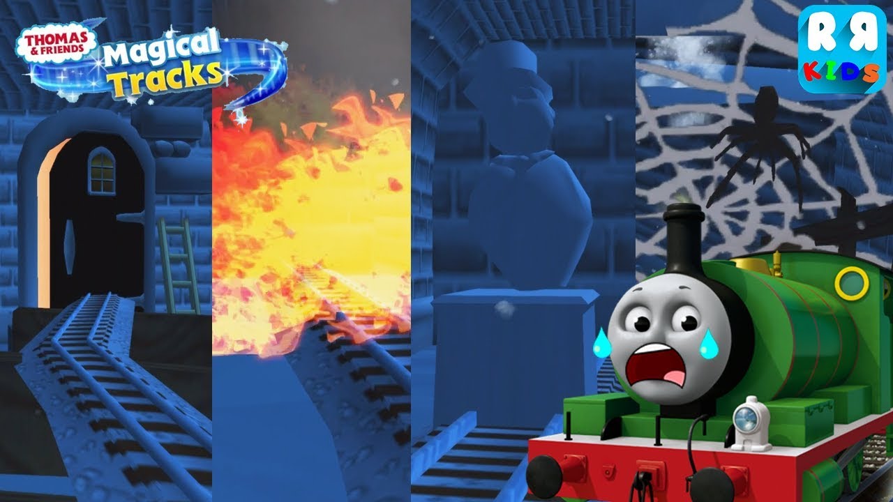 Scary place in haunted castle with scared Percy   Thomas and Friends Magical Tracks