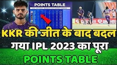 IPL 2023 Today Points Table | GT vs KKR After Match Points Table | Ipl 2023 Points Table