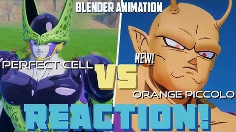 GOOD LUCK!👍🏾🤣Perfect Cell VS Orange Piccolo(Blender Animation) New! | Reaction🔥