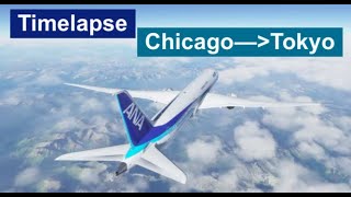 TIMELAPSE: ORD-HND / ANA 787-10 / Microsoft Flight Simulator 2020
