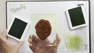 Blended Ink Stamped Background Technique