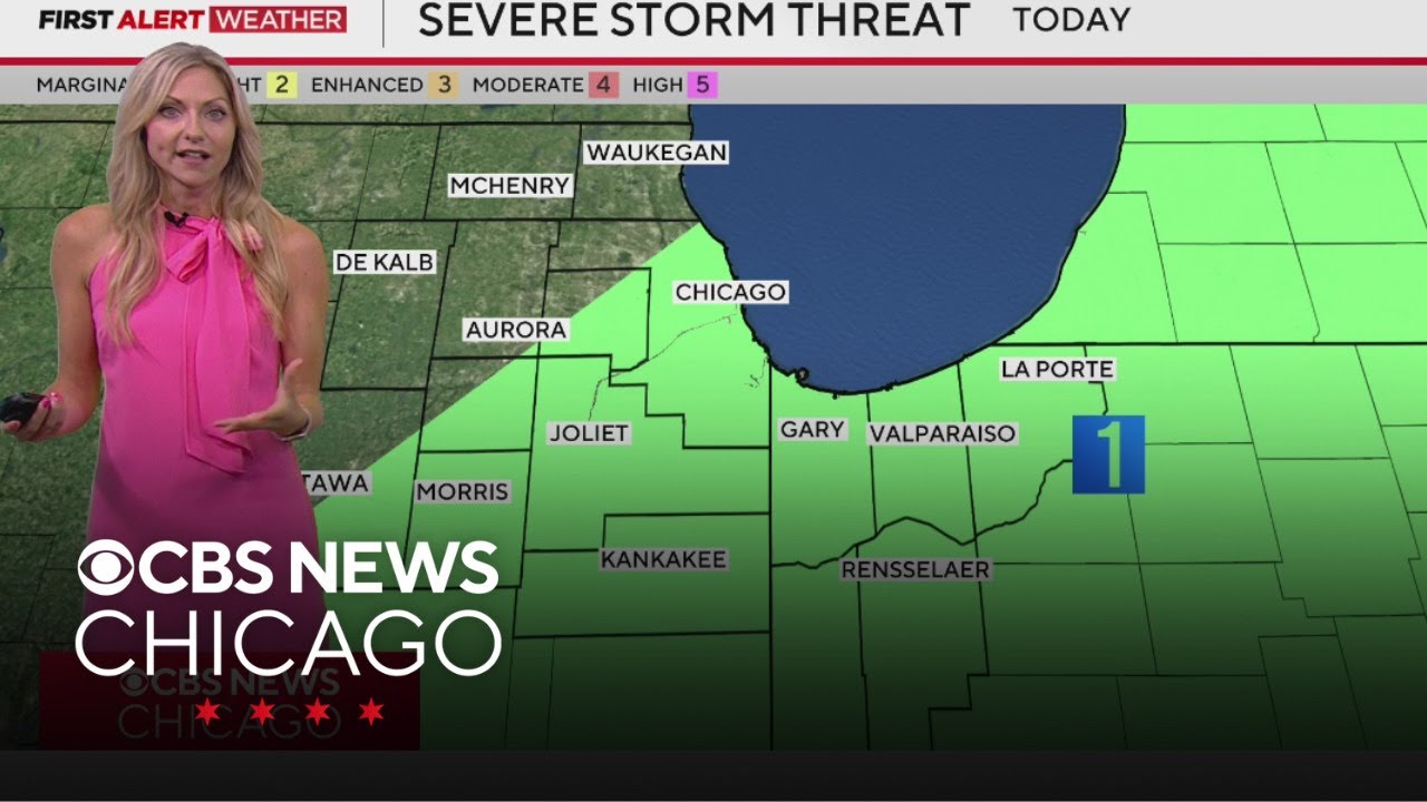 Severe storm threat on Tuesday in Chicago - YouTube