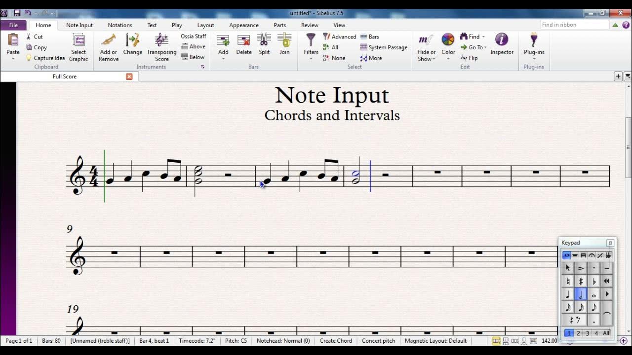 Sibelius 7.5 Tutorial Series Adding Intervals YouTube