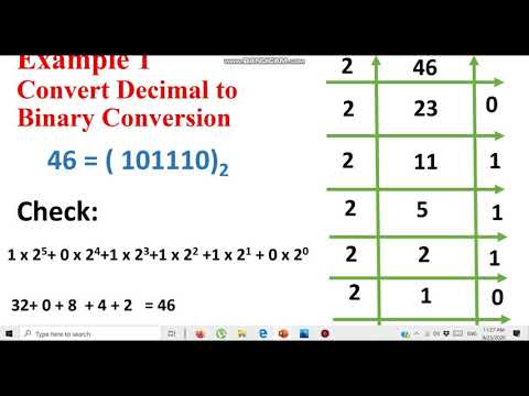 9 Decimal to binary conversion (Digital logic design 9) - YouTube