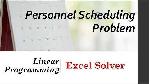 Personnel Scheduling Problem | Linear Programming