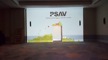 Video mapping with physics engine for graphic interaction