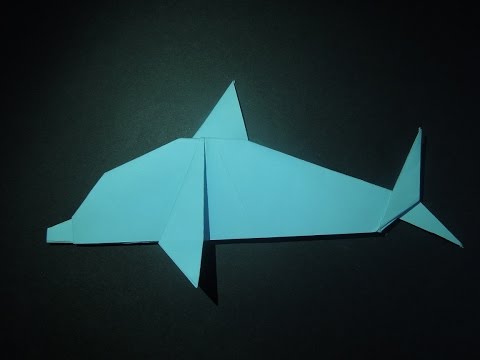 Как сделать дельфина из бумаги. Оригами дельфин. Origami Dolphin