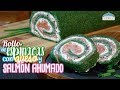 Brazo de gitano o pionono de espinacas con queso y salmón ahumado - Loli Domínguez - Semana Santa