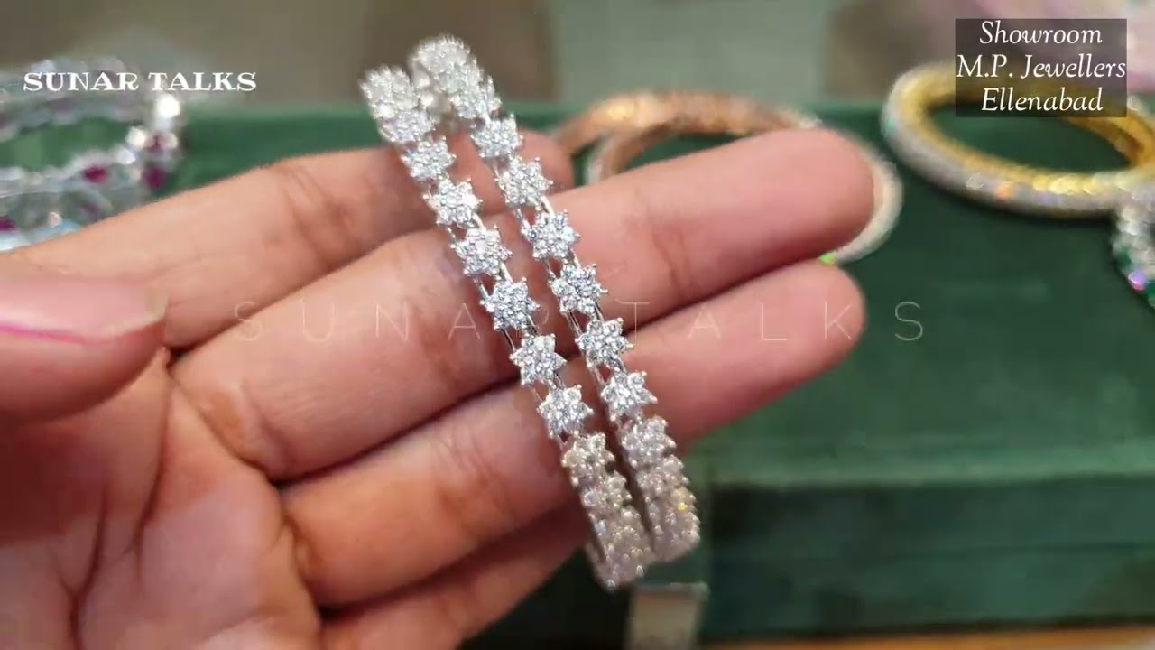 92.5 silver bangles / Diamond look silver bangles / italian silver bangles