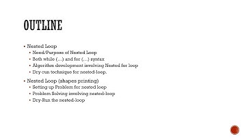 Lecture#15: Nested Loops