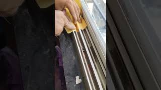 Easy way to clean window track at home using two simple things #cleanhome#hack