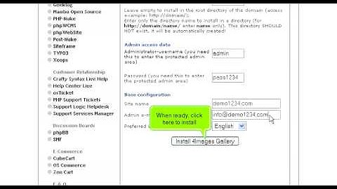 How to install 4Images Gallery from Fantastico