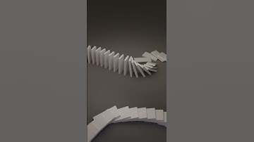 Satisfying rigid body domino effect #3d #b3d #blender