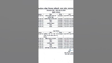 up deled exam time table 2nd semester #and 4th semester/up btc time table 2nd and 4th semester