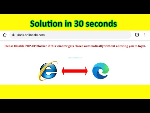 How to solve pop up blocker problem in sbi kiosk portal