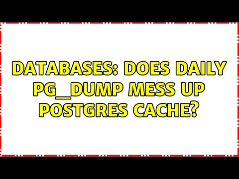 Databases: Does daily pg_dump mess up postgres cache?