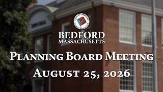 Planning Board Meeting 08/25/26