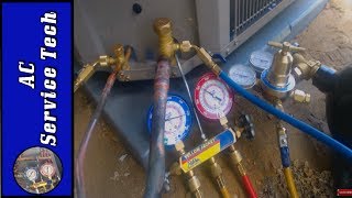 HVAC Pressure Testing a Refrigerant Line with Nitrogen!