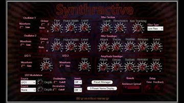 Synthractive VST VST3 Audio Unit Subtractive Synthesizer: Leads, Pads, Bass, Keys, Sequences, Atmos