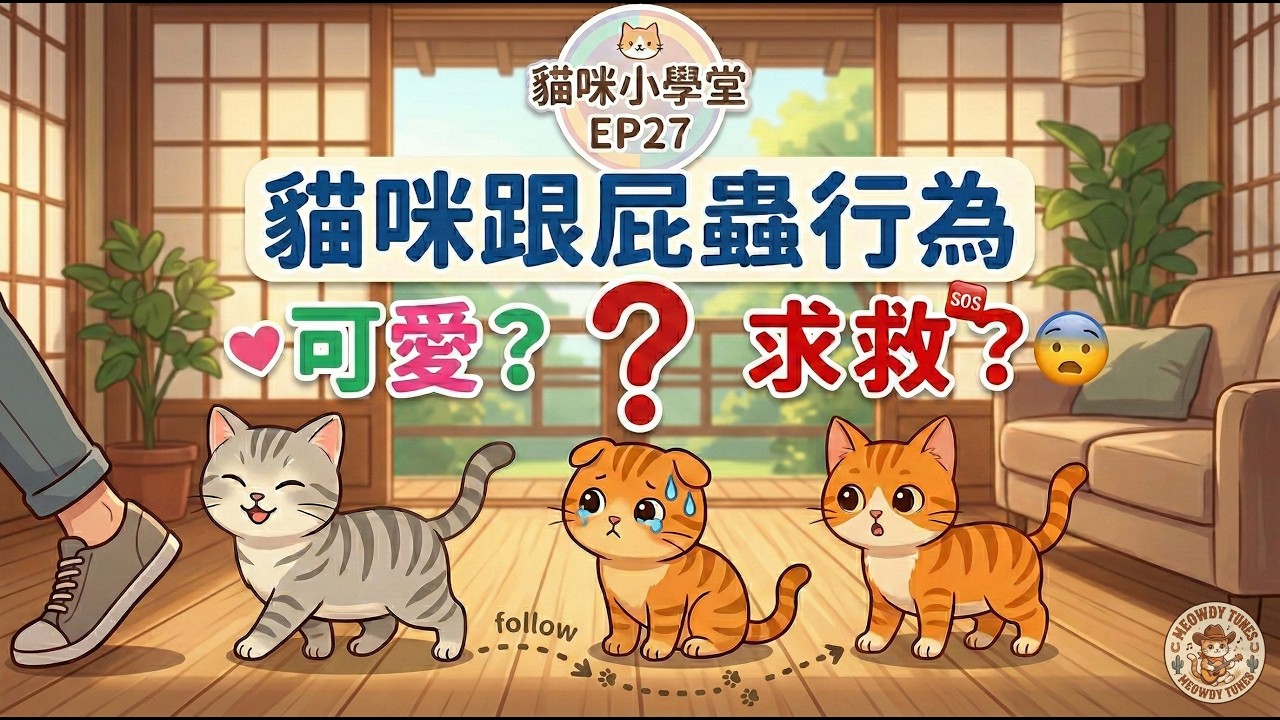 貓咪小學堂 EP27》貓咪跟屁蟲行為：可愛還是求救？｜Why Your Cat Won’t Leave You Alone