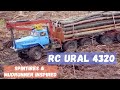 Russian Log Truck - RC Spintires Mudrunner 1:12 scale  Ural 4320 6x6  Mud run Logging