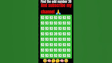 Find the odd number 39 and subscribe my channel 🙏🥺🙏 #trending #quiz #viralvideo @quiz_tester_01