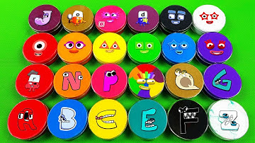 Looking Numberblocks, Alphablocks, Alphabet Lore with All Slime Shapes… Coloring! Satisfying Video