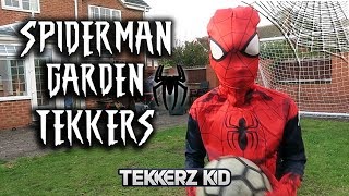 Amazing Spiderman Trick Shots Soccer Backyard Tekkers