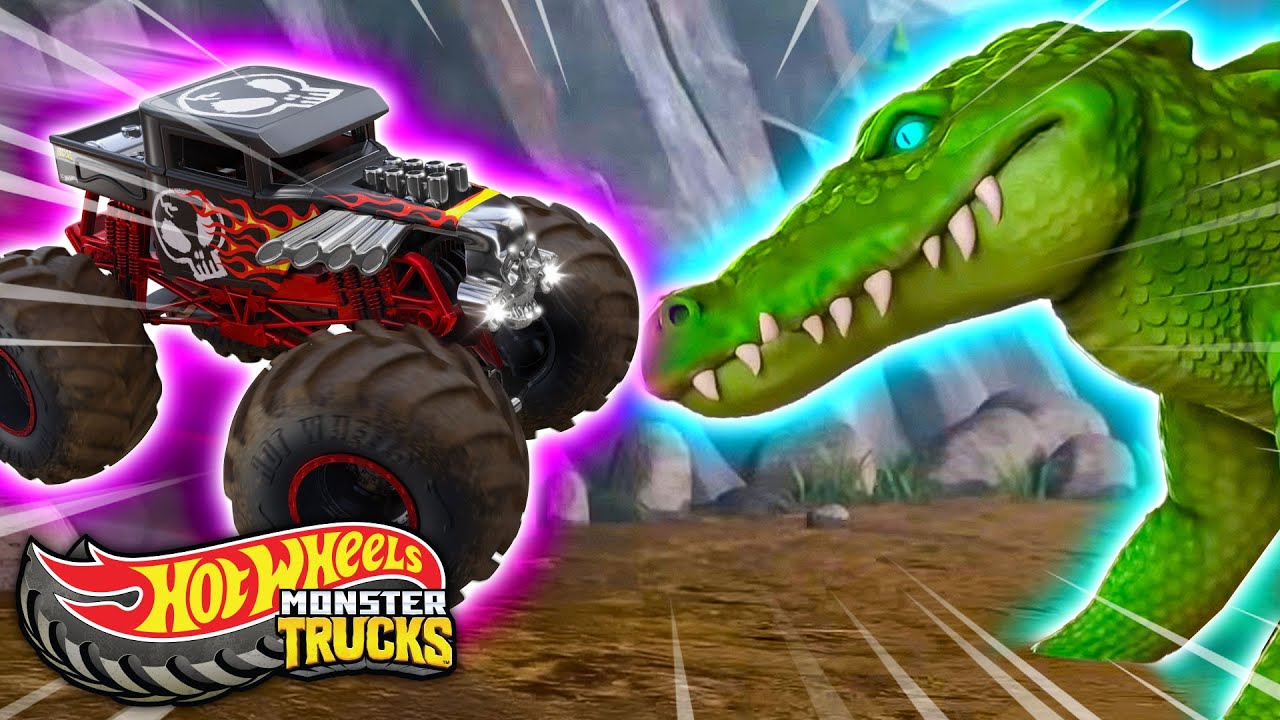 Race Ace ve Tiger Shark, Champion’s Cup’ta kafa kafaya geliyor! | Hot Wheels Monster Trucks