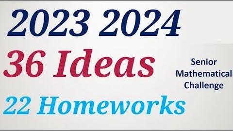 UKMT Senior Mathematical Challenge 2023 2024 Full Solutions Problems SMC UK Maths Trust Archive