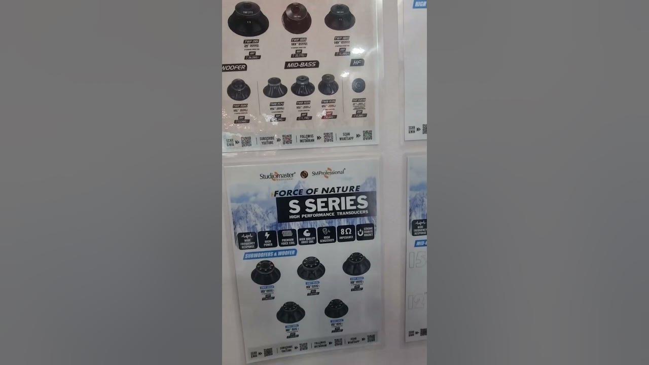 Studio Master Speaker and HF Price Details 2023. 12,15,18 inch's