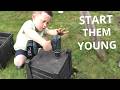 Planting runner beans and carrots the DIY way! Teaching my son to grow vegetables.